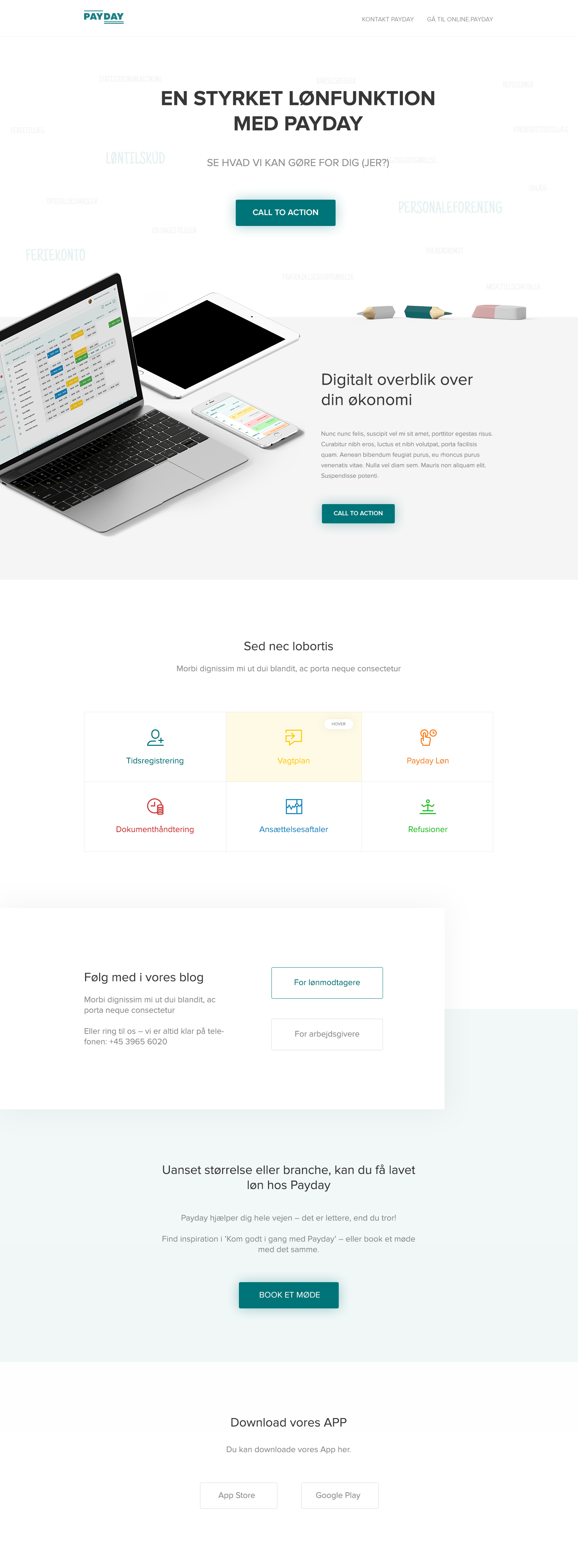 Payday landing page
